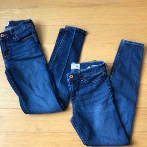 2 pairs of Abercrombie Kids jeans